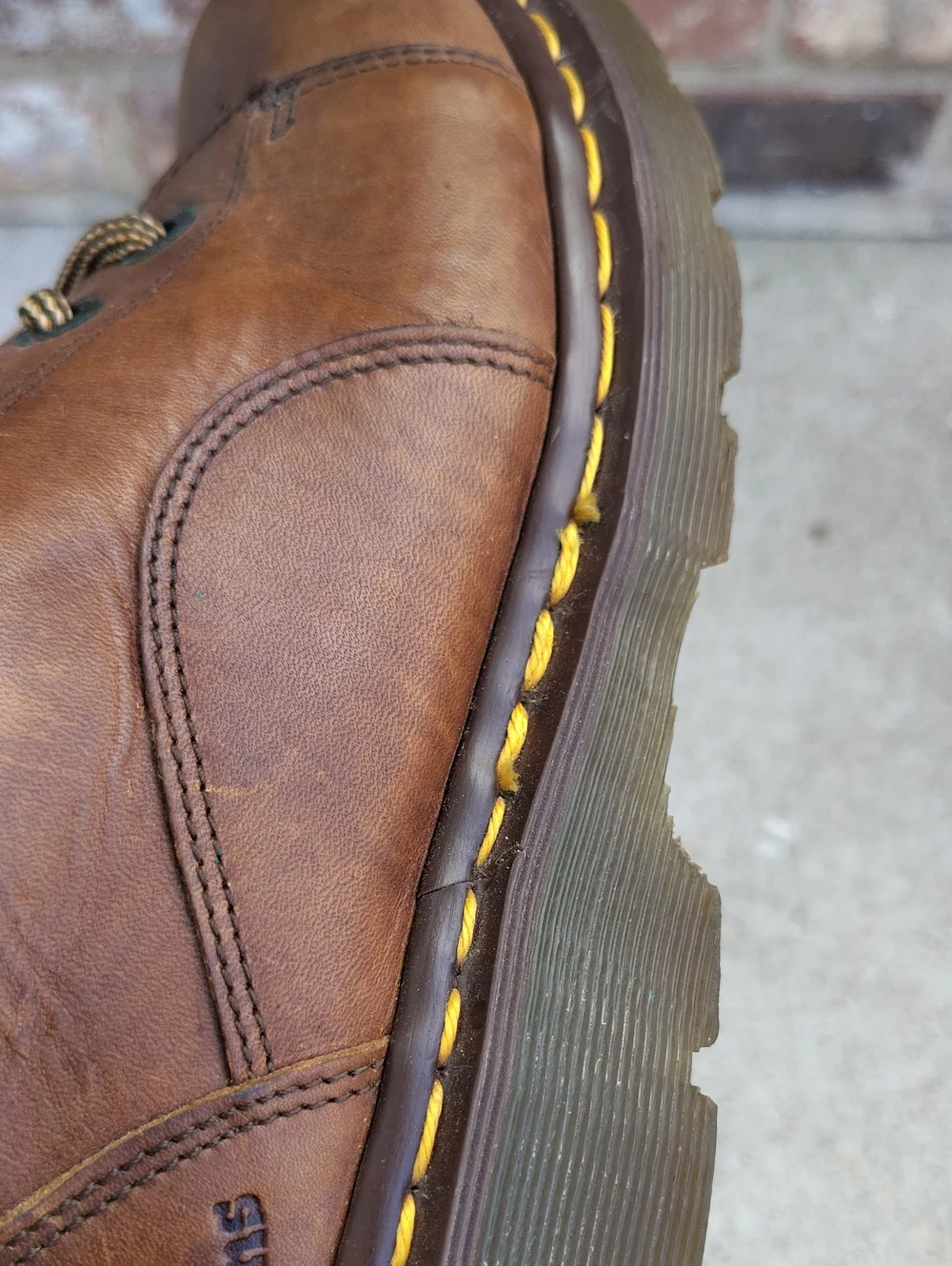 Vintage Dr Martens Chunky Sole Brown Leather Ankle Boots Size 3UK 90s Germany
